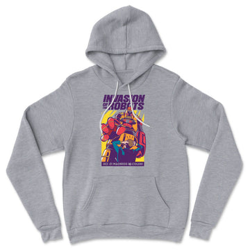 Invasion Of The Robots Hoodie in Athletic Heather color